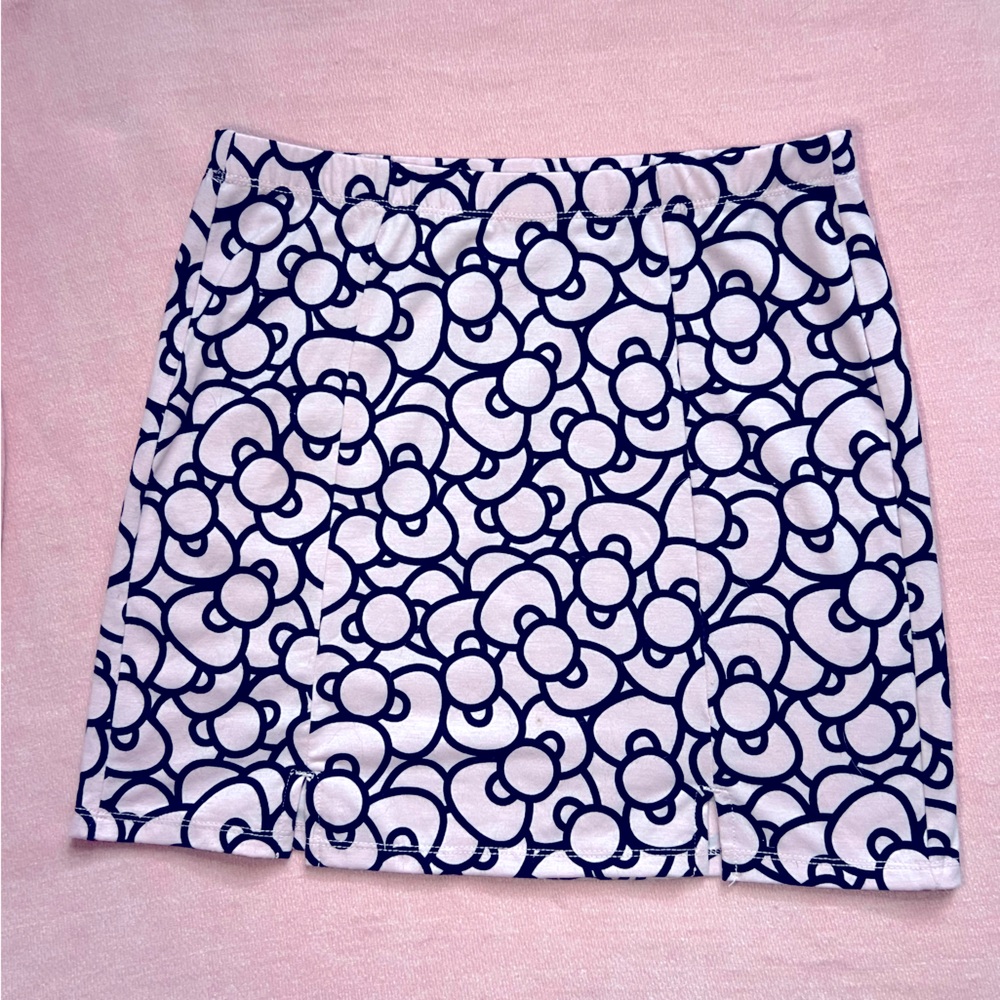 Hello Kitty Bow Print Sanrio Mini Skirt Size Small